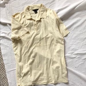 Yellow with blue stripes polo